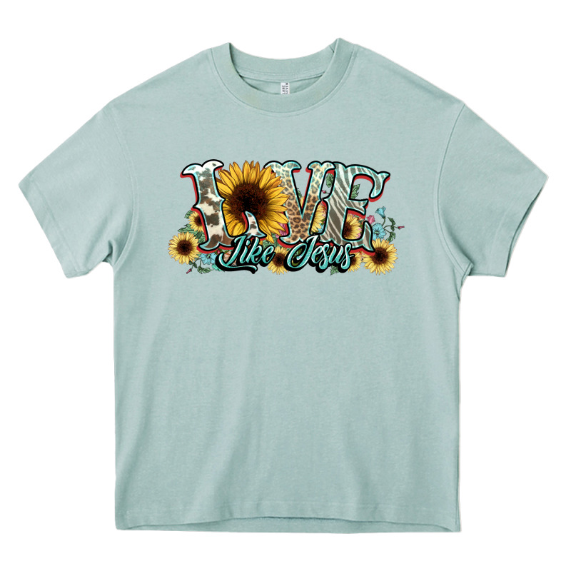 Love Like Jesus Sunflowers Heavy Core Tee by NancyCooperArtShop | Teevron