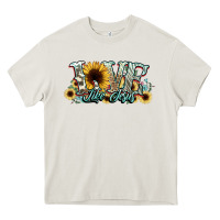 Cream love like jesus sunflowers Heavy Core Tee - NancyCooperArtShop