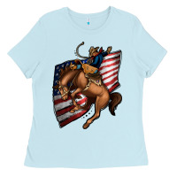 Baby Blue American Cowboy Ladies Tee - Jasminsmagicworld