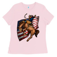 Bubblegum Pink American Cowboy Ladies Tee - Jasminsmagicworld