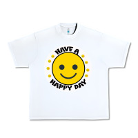 White Have A Happy Day Urban Heavy Tee - Bettercallsaul
