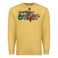 Antique Gold Happy Easter Premium Sweatshirt - CowhideDigitalArt