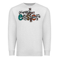 Oatmeal Heather Happy Easter Premium Sweatshirt - CowhideDigitalArt