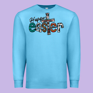 Happy Easter Premium Sweatshirt Designed By Cowhidedigitalart