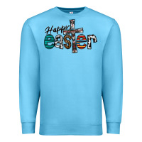 Ocean Blue Happy Easter Premium Sweatshirt - CowhideDigitalArt