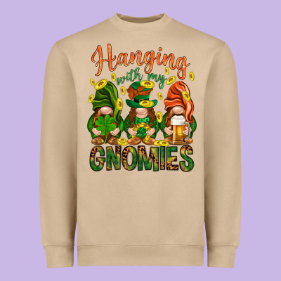 Hanging With My Gnomies Heavyweight Sweatshirt Designed By Howdyjamesfarm