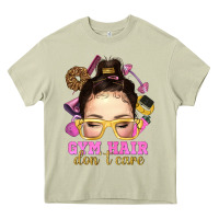 Mossy messy bun gym hair dont care Heavy Core Tee - NancyCooperArtShop