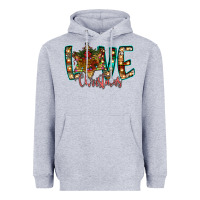 Heather Grey Love Snowman Heavyweight Hoodie - CowhideDigitalArt