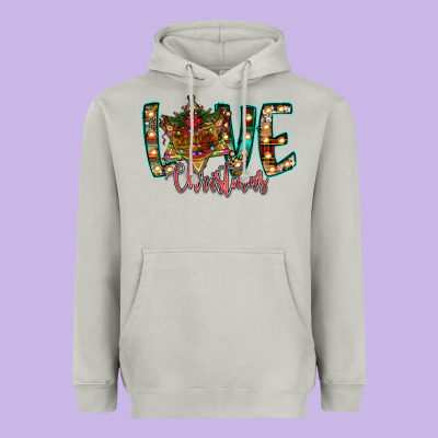 Love Snowman Heavyweight Hoodie Designed By Cowhidedigitalart