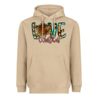 Mushroom Love Snowman Heavyweight Hoodie - CowhideDigitalArt