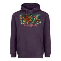 Plum Love Snowman Heavyweight Hoodie - CowhideDigitalArt