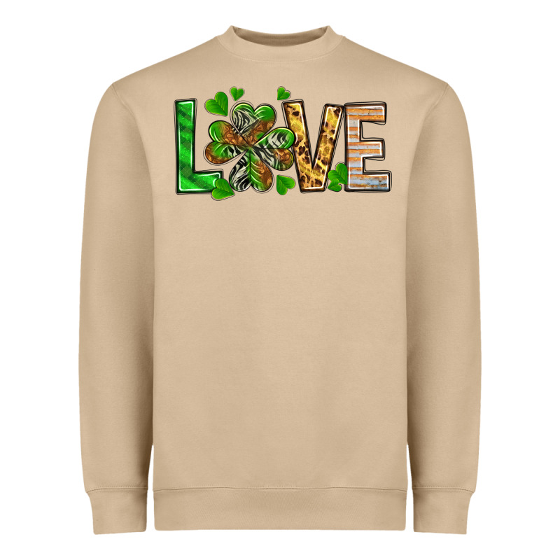 St. Patrick's Love Luck With Clover Heavyweight Sweatshirt by HowdyJamesFarm | Teevron