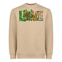 Mushroom St. Patrick's Love luck with clover Heavyweight Sweatshirt - HowdyJamesFarm