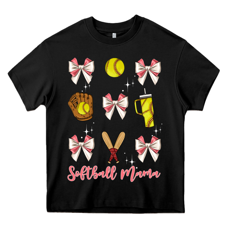 Softball Coquette Bow Heavy Core Tee by JahusDesignShop | Teevron