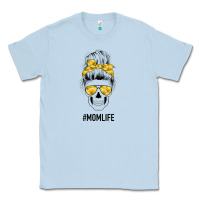 Dusty Blue Yellow Flower Mom Skull Classic Tee - Bettercallsaul