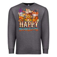 Charcoal Heather happy thanksgiving Premium Sweatshirt - CowhideDigitalArt