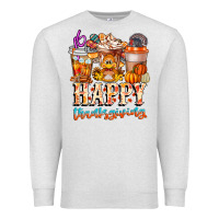 Oatmeal Heather happy thanksgiving Premium Sweatshirt - CowhideDigitalArt