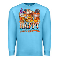 Ocean Blue happy thanksgiving Premium Sweatshirt - CowhideDigitalArt