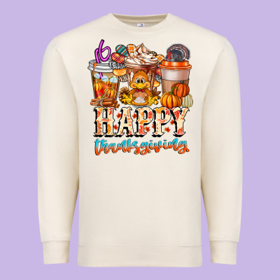Happy Thanksgiving Premium Sweatshirt Designed By Cowhidedigitalart