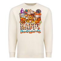 Sandshell happy thanksgiving Premium Sweatshirt - CowhideDigitalArt