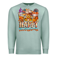 Seafoam happy thanksgiving Premium Sweatshirt - CowhideDigitalArt