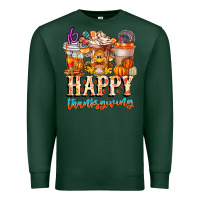 Sports Green happy thanksgiving Premium Sweatshirt - CowhideDigitalArt