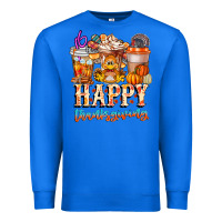 True Royal happy thanksgiving Premium Sweatshirt - CowhideDigitalArt