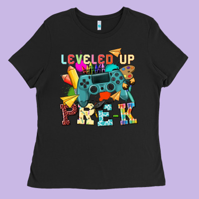 Leveled Up Pre K Ladies Tee Designed By Nancycooperartshop