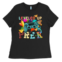 Black leveled up pre k Ladies Tee - NancyCooperArtShop
