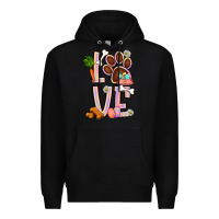 Black Tie dye easter love dog paw Premium Hoodie - BundleAndBundleShop