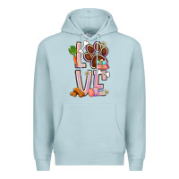 Blue Mist Tie dye easter love dog paw Premium Hoodie - BundleAndBundleShop