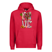 Cardinal Tie dye easter love dog paw Premium Hoodie - BundleAndBundleShop