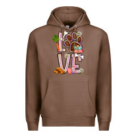 Chestnut Tie dye easter love dog paw Premium Hoodie - BundleAndBundleShop