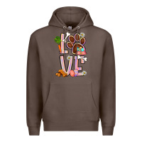 Coffee Tie dye easter love dog paw Premium Hoodie - BundleAndBundleShop