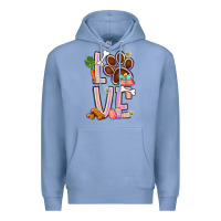 Colony Blue Tie dye easter love dog paw Premium Hoodie - BundleAndBundleShop