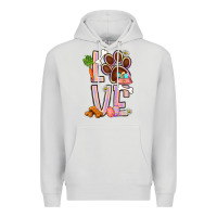 Dove Grey Tie dye easter love dog paw Premium Hoodie - BundleAndBundleShop