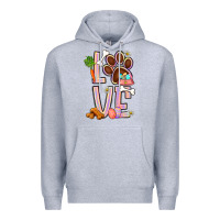 Heather Grey Tie dye easter love dog paw Premium Hoodie - BundleAndBundleShop