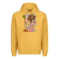 Mustard Tie dye easter love dog paw Premium Hoodie - BundleAndBundleShop