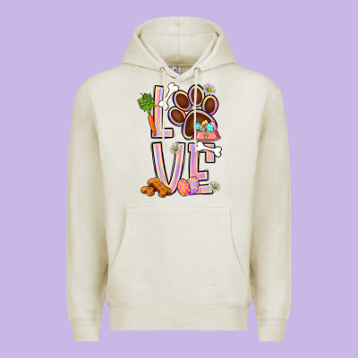 Tie Dye Easter Love Dog Paw Premium Hoodie Designed By Bundleandbundleshop