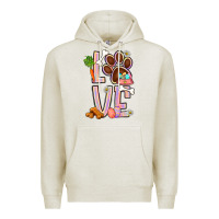 Oatmeal Heather Tie dye easter love dog paw Premium Hoodie - BundleAndBundleShop