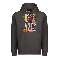 Smoke Tie dye easter love dog paw Premium Hoodie - BundleAndBundleShop