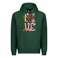 Sports Green Tie dye easter love dog paw Premium Hoodie - BundleAndBundleShop