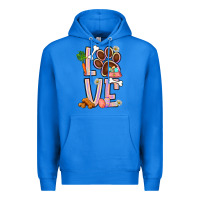 True Royal Tie dye easter love dog paw Premium Hoodie - BundleAndBundleShop