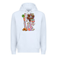 White Tie dye easter love dog paw Premium Hoodie - BundleAndBundleShop
