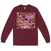 Burgundy 4th of july patriotic usa Long Sleeve Tee - TumblerDesignByShophia