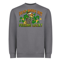 Storm Dead inside but feeling lucky St. Patrick's Day Heavyweight Sweatshirt - CowGirlArtShop