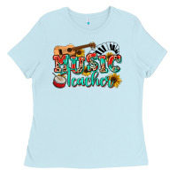 Baby Blue music teacher Ladies Tee - NancyCooperArtShop