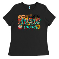Black music teacher Ladies Tee - NancyCooperArtShop
