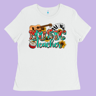 Music Teacher Ladies Tee Designed By Nancycooperartshop