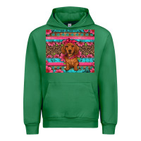 Emerald dachshund puppy floral Urban Hoodie - Artiststas
